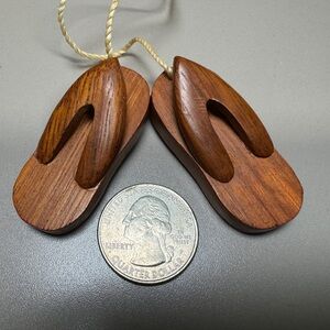 Hanging Wooden Sandals from Oahu, Hawaii
